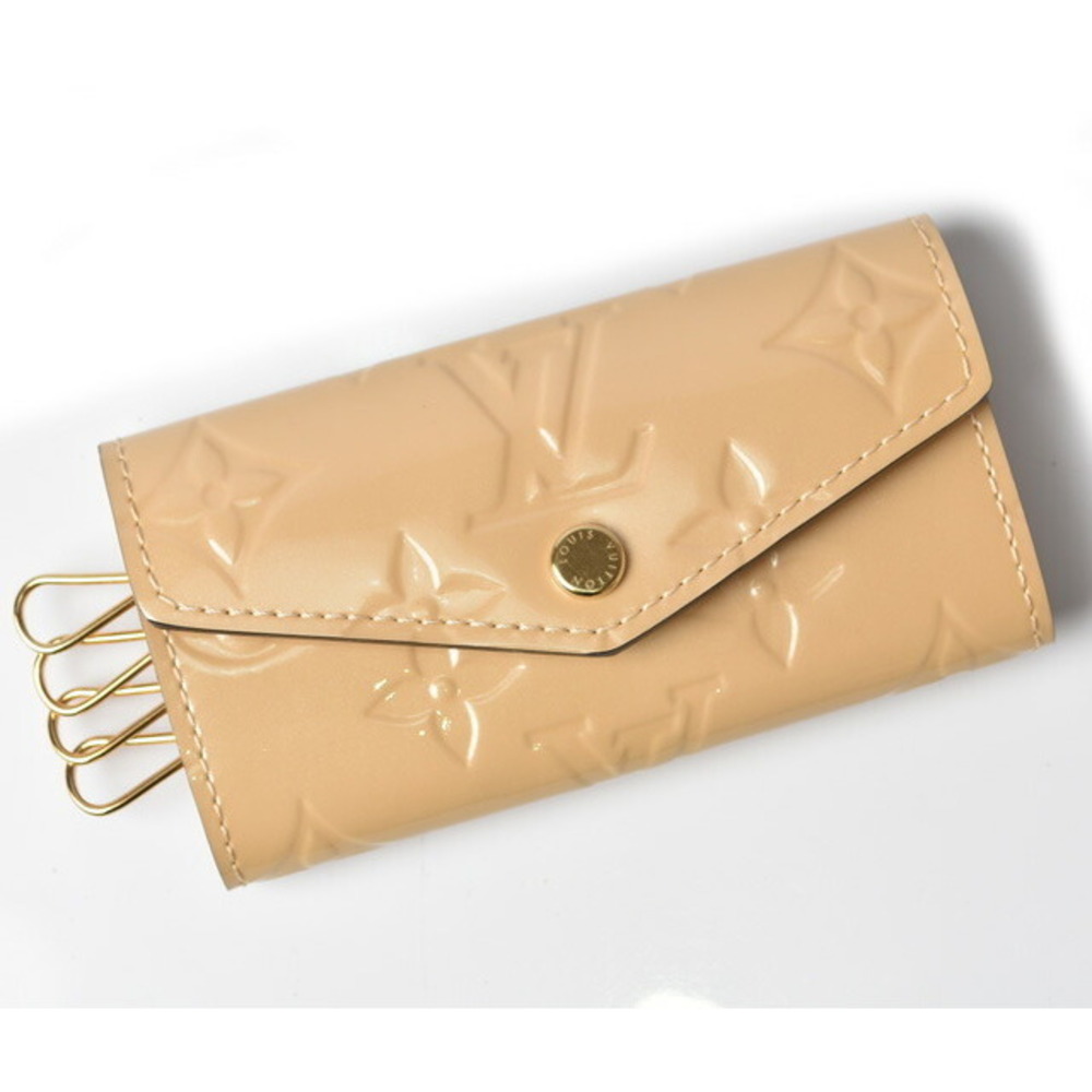 Louis Vuitton Multicle Wallet Key Case Vernis Patent Beige